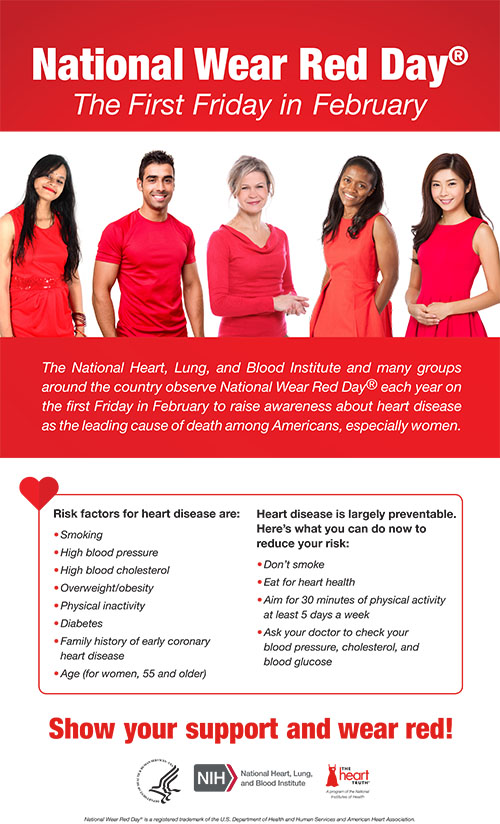 National Wear Red day Poster